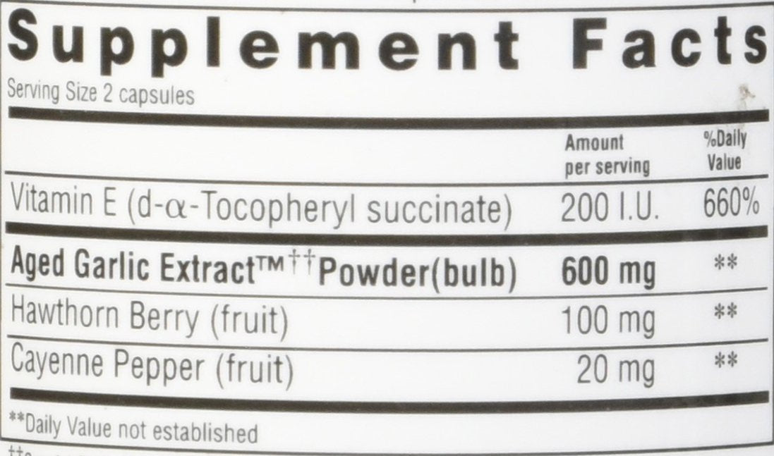 Kyolic Aged Garlic Extract Heart Health Supplement - 100 Capsules