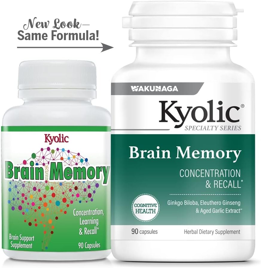 Kyolic Brain Memory Concentration Recall Supplement 90 Capsules