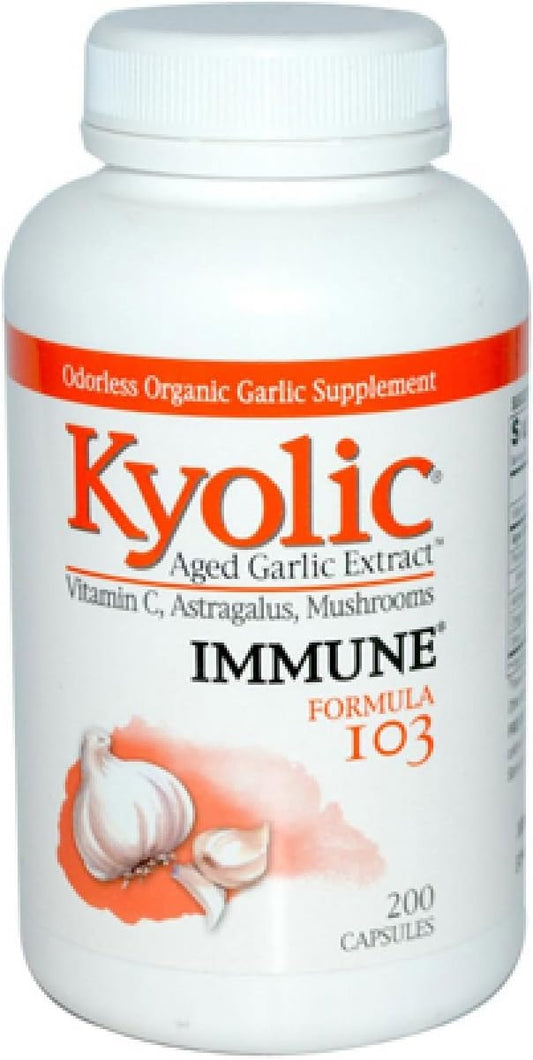 Kyolic Formula 103 - Aged Garlic Extract Supplement for Heart Health and Immune Support