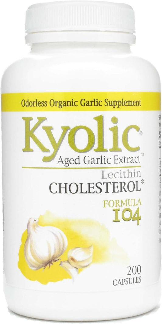Kyolic Garlic Extract with Lecithin 200 Capsules - Heart Health Support