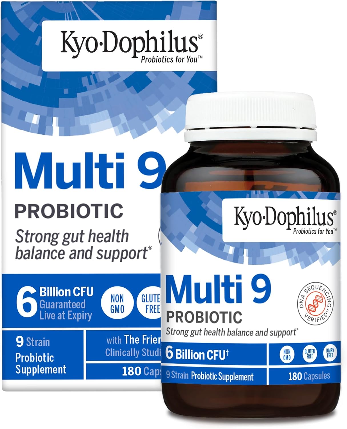 Kyolic Kyo-Dophilus Multi-9 Probiotic 180 Count for Gut Health Balance & Support