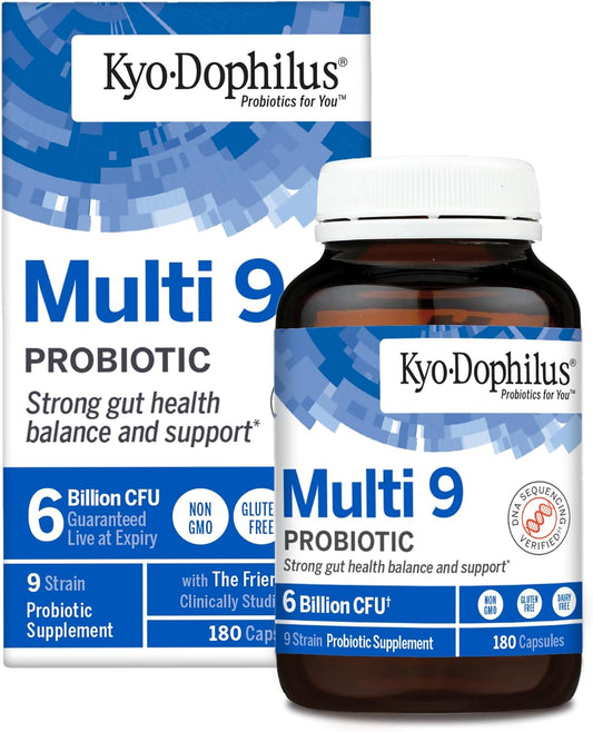 Kyolic Kyo-Dophilus Multi-9 Probiotic 180 Count for Gut Health Balance & Support
