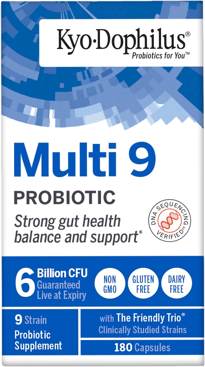 Kyolic Kyo-Dophilus Multi-9 Probiotic 180 Count for Gut Health Balance & Support