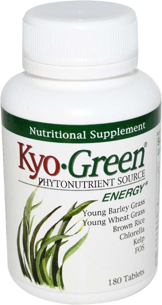 Kyolic KYO-GREEN Tablets - 180 Tablets, Green Superfood Supplement with Kyolic Aged Garlic Extract