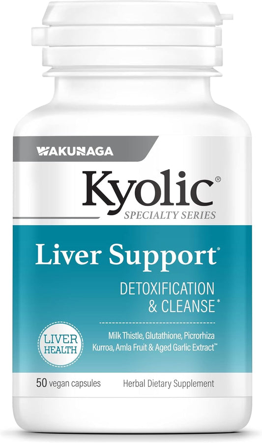 Kyolic Specialty Series Liver Support Detox Cleanse 50 Vegan Capsules - Natural Liver Health Supplement