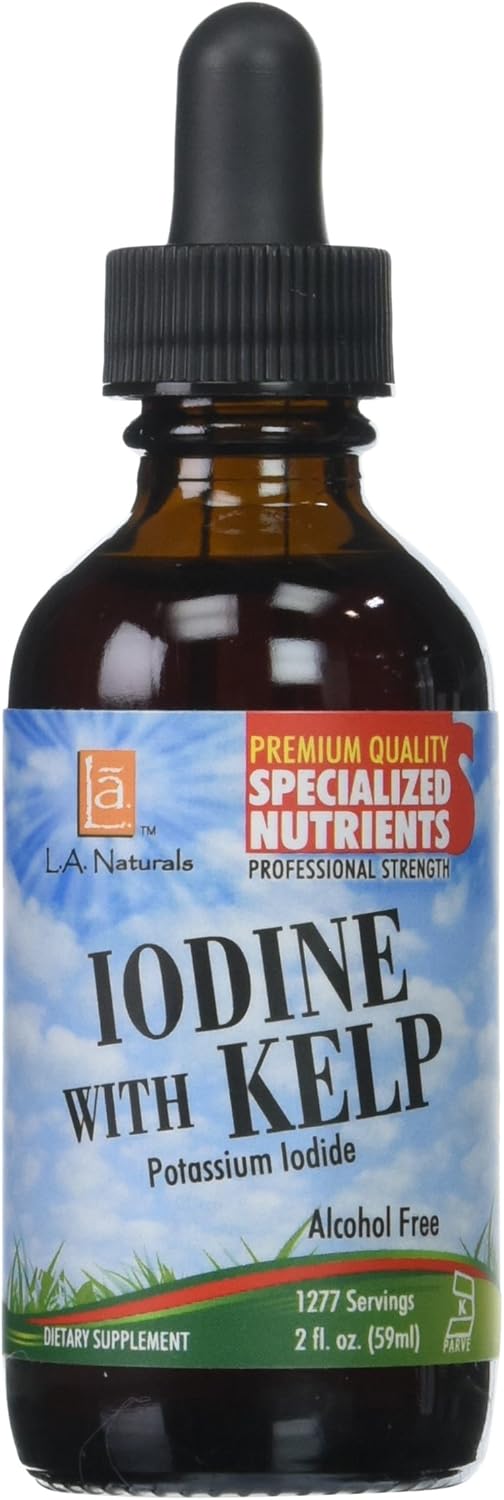 L A Naturals Iodine with Kelp Supplement for Thyroid Support, 0.02 lb