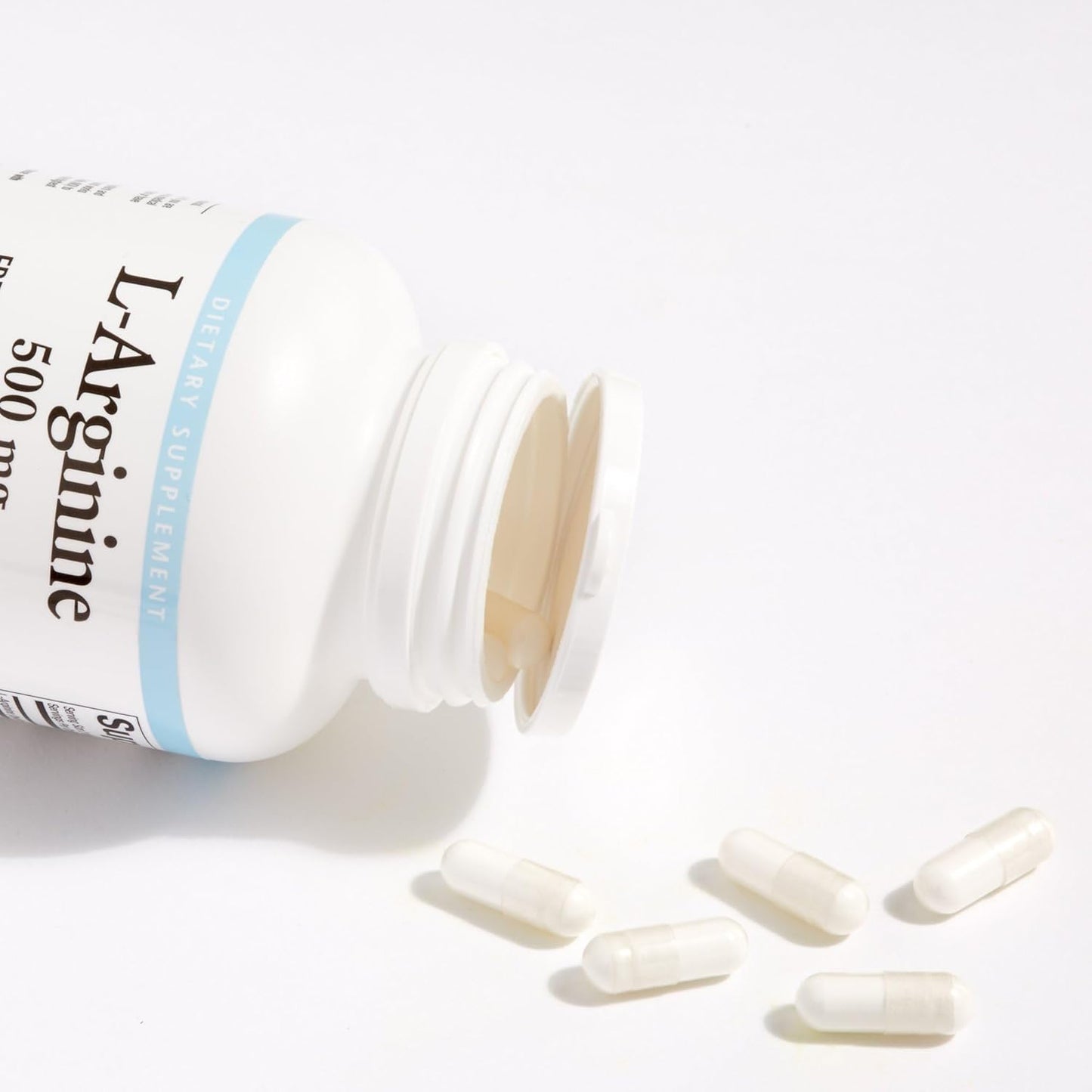 L-Arginine 500mg Capsules for Cardiovascular Health & Muscle Metabolism - 180 Servings