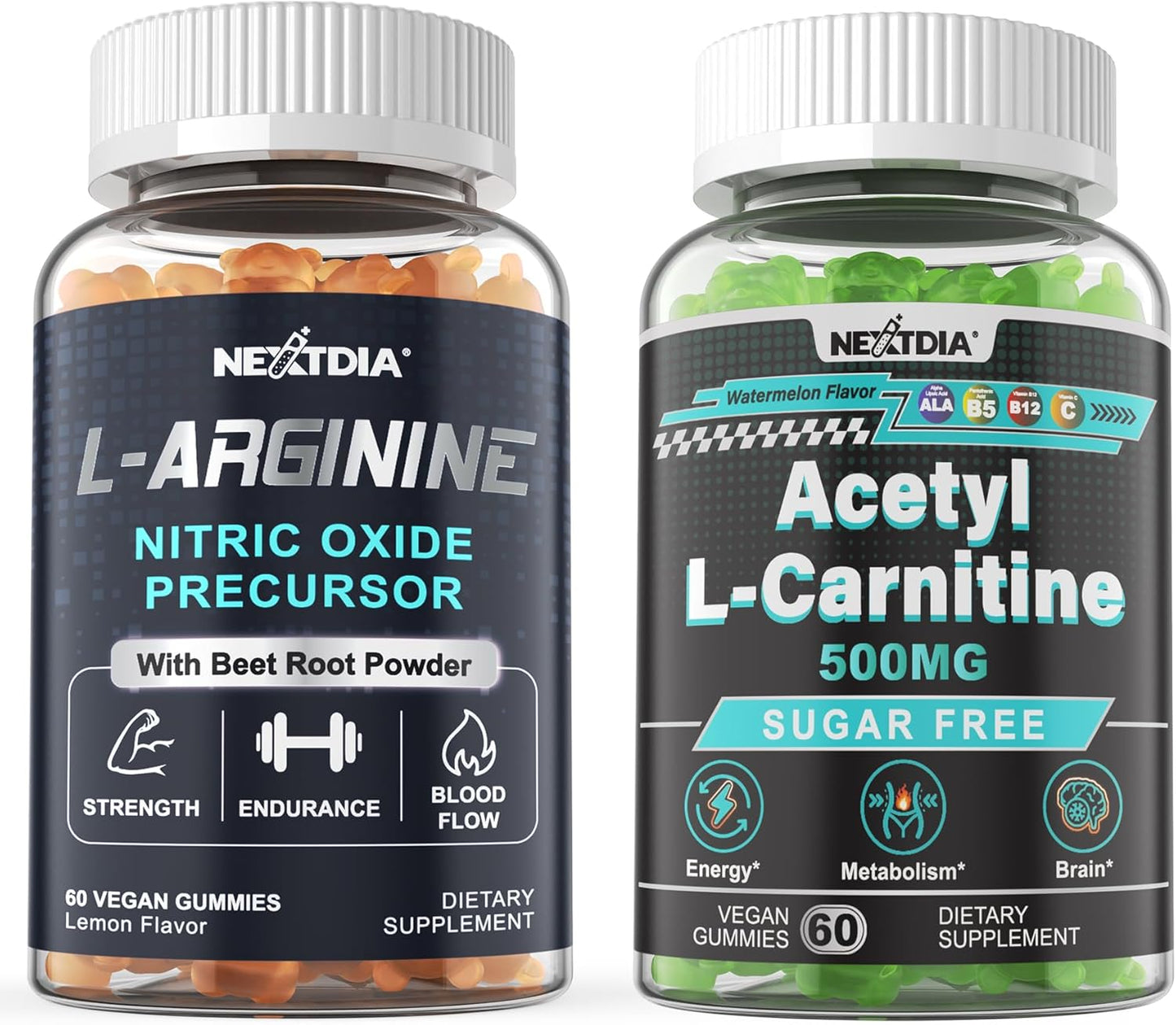L-Arginine and L-Carnitine Gummies Combo for Energy and Performance Boost