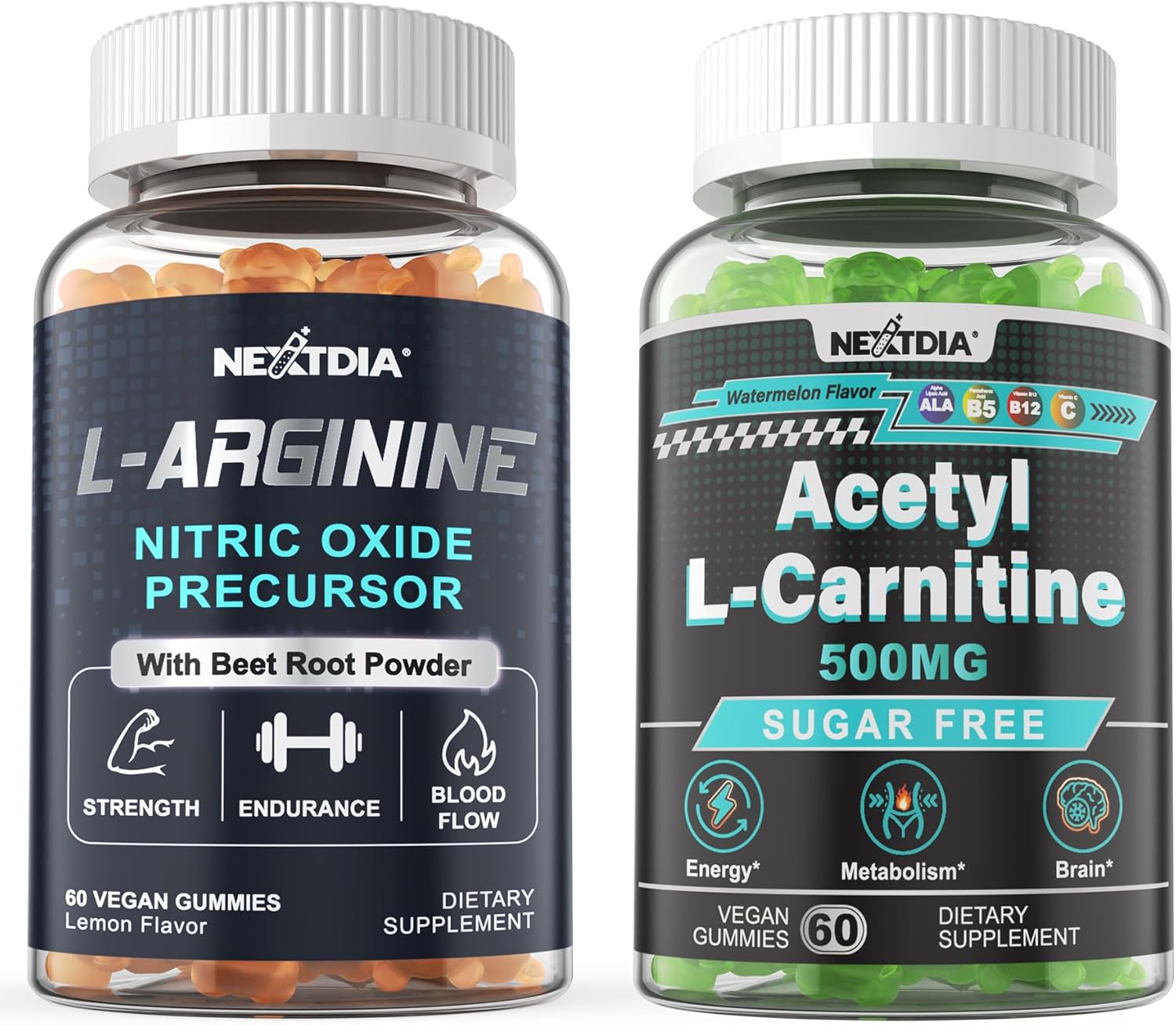 L-Arginine and L-Carnitine Gummies Combo for Energy and Performance Boost