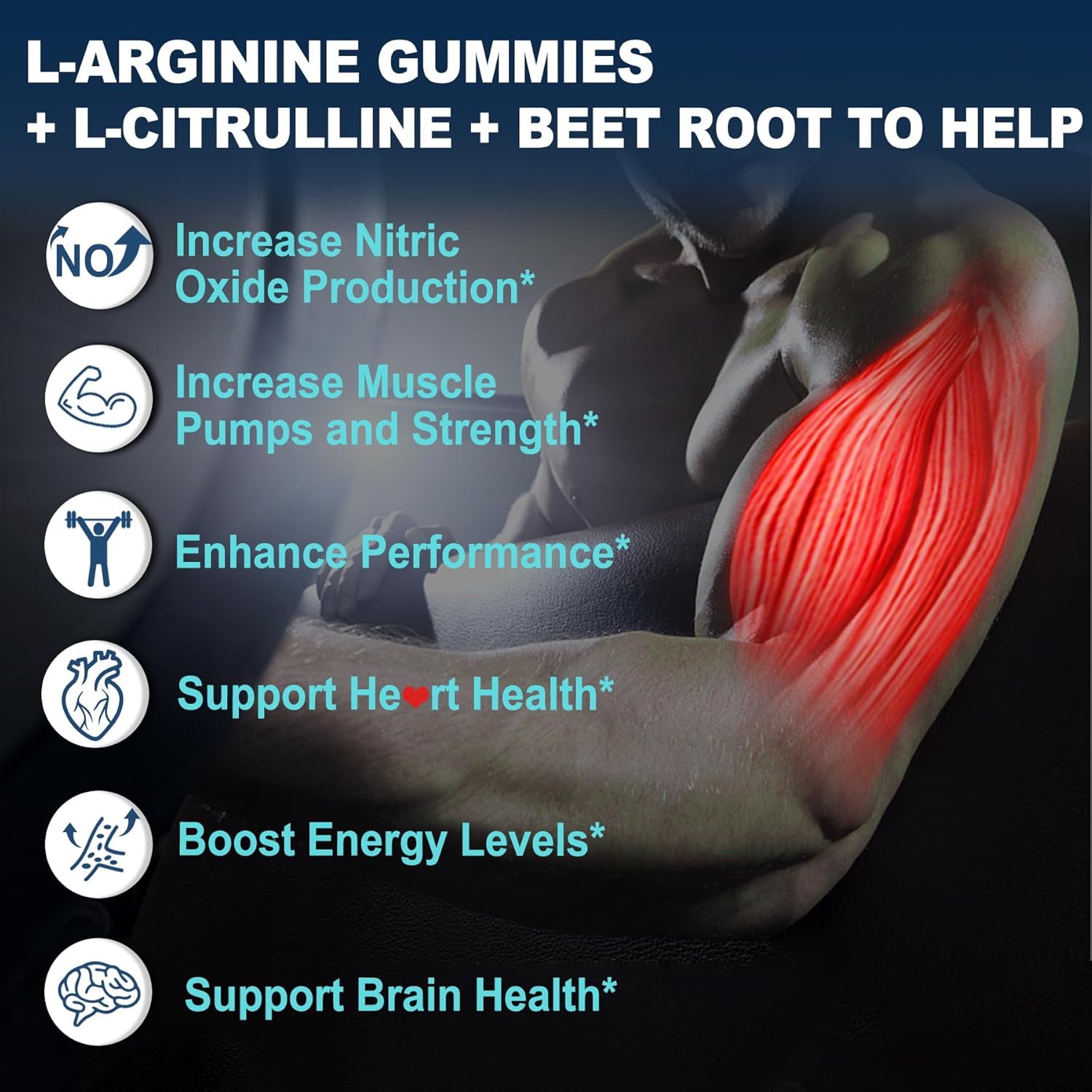 L-Arginine and L-Carnitine Gummies Combo for Energy and Performance Boost