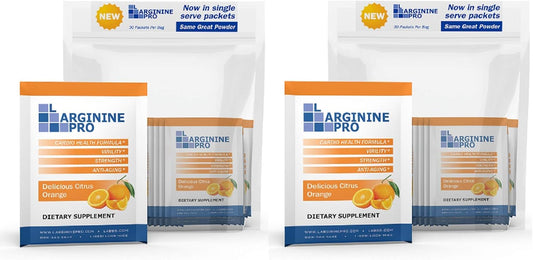 L-ARGININE PRO Travel Size Packets - 5,500mg L-arginine & 1,100mg L-Citrulline (30 Servings)