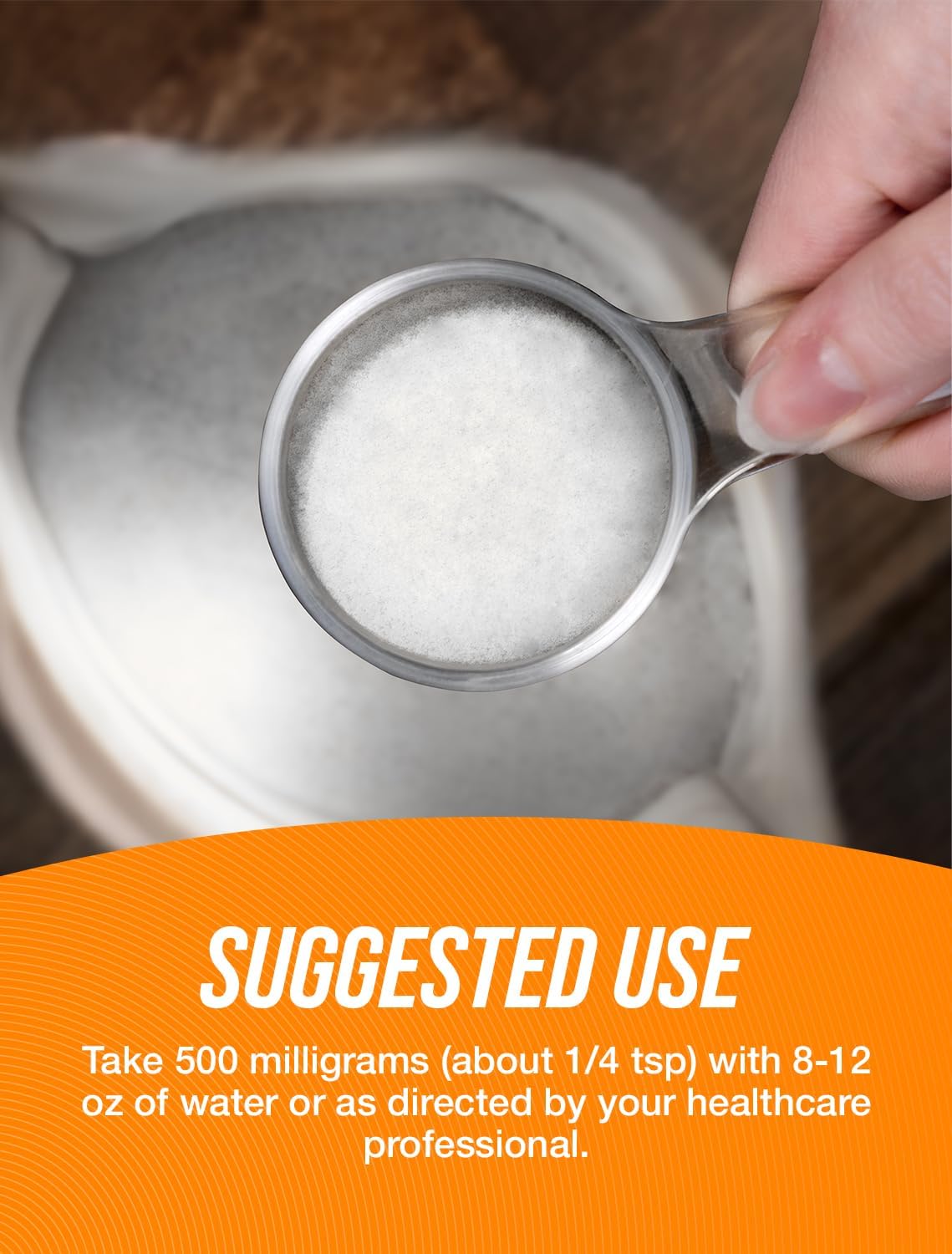 L-Glutamic Acid HCl Powder - Amino Acid & Glutamate Supplement for Gut Health - 500mg per Serving, 500g - Gluten-Free