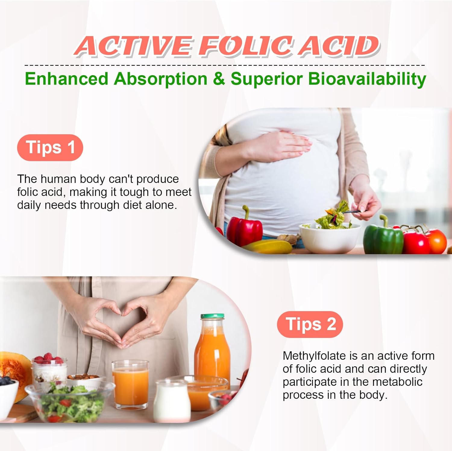 L-Methylfolate 15mg Gummies with Methylated B12, Supports MTHFR Mutation, Methylation, Mood & Cognition - Vegan, Non-GMO - 60 Ct