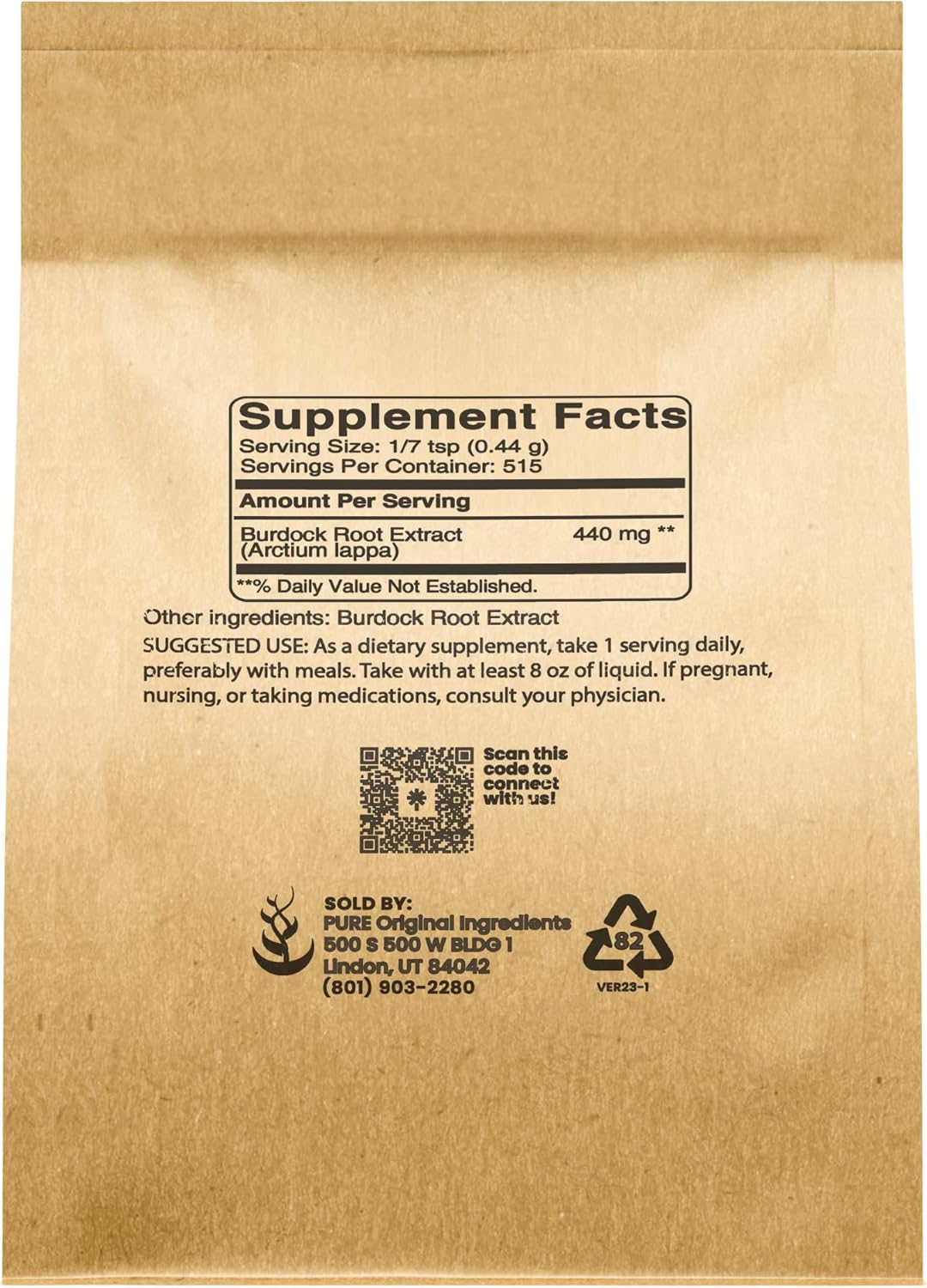 Lab-Verified 8 oz Bundle of Burdock Root and Bladderwrack Powder Herbal Supplements