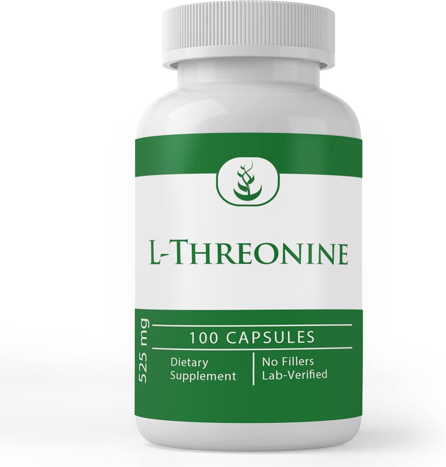 Lab Verified L-Threonine Capsules - Pure Original Ingredients, 100 Capsules, No Additives or Fillers