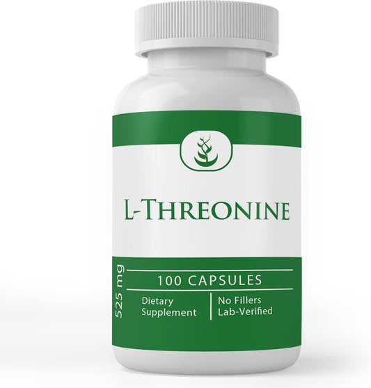 Lab Verified L-Threonine Capsules - Pure Original Ingredients, 100 Capsules, No Additives or Fillers