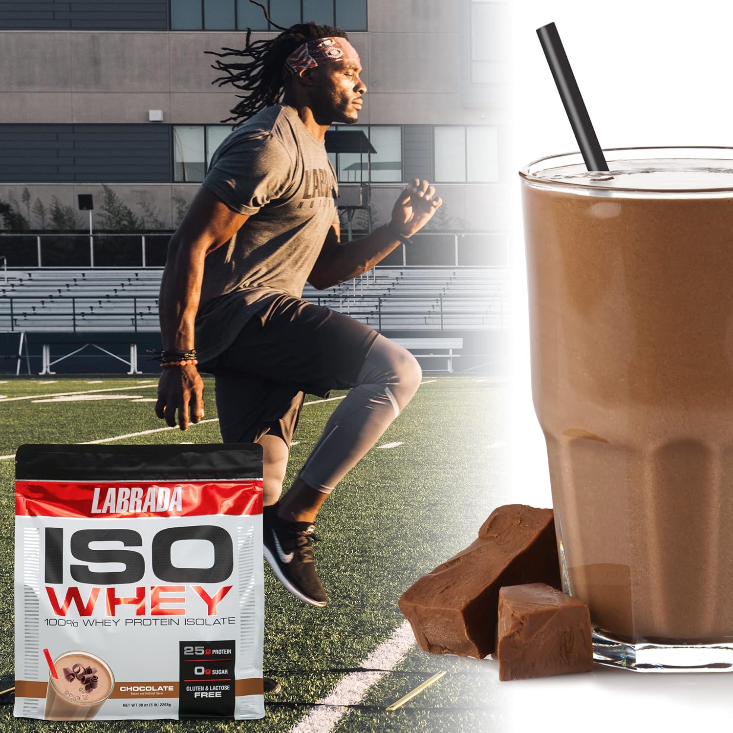 Labrada Nutrition Chocolate ISO Whey Isolate Protein Powder - 5 Pound Container