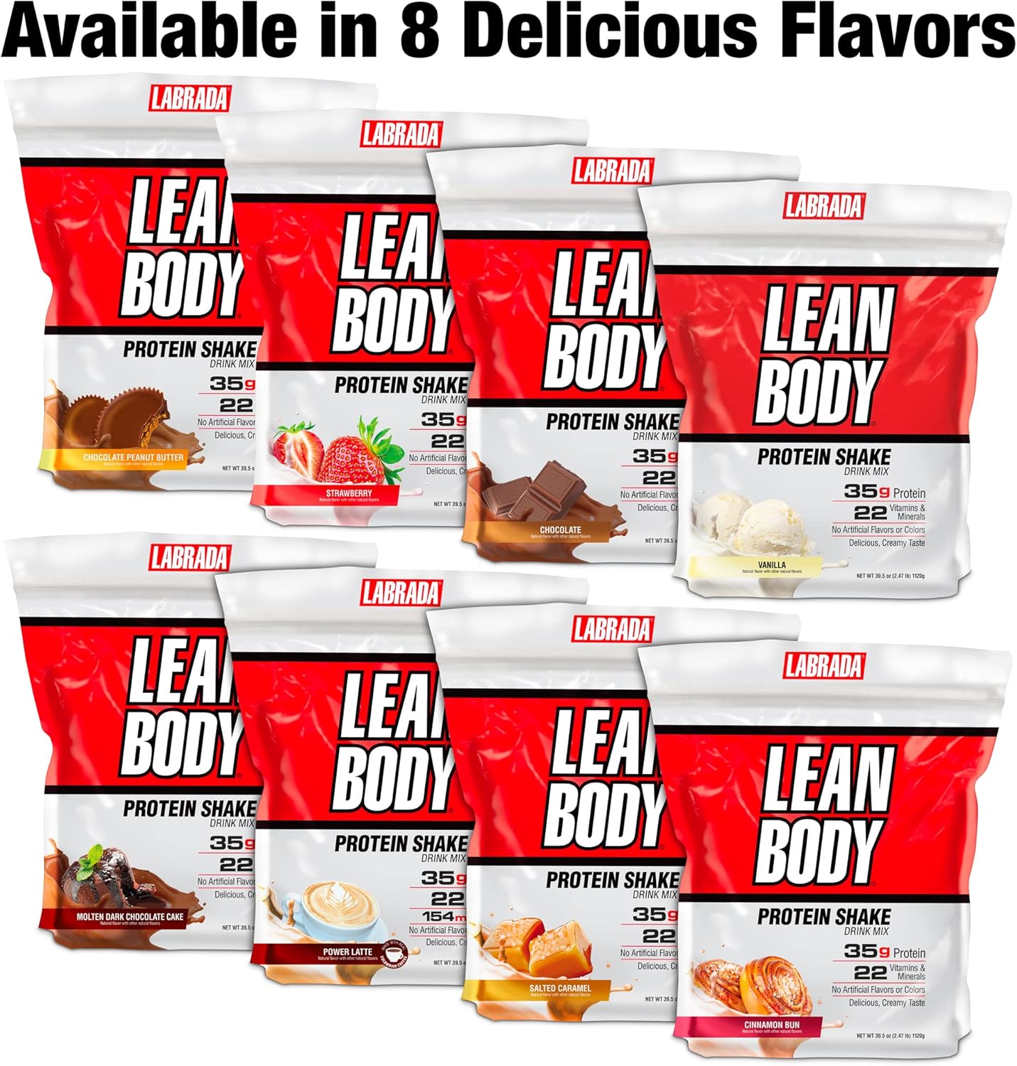 Labrada Nutrition Lean Body Chocolate Hi-Protein Meal Replacement Shake - 2.47 lb Tub