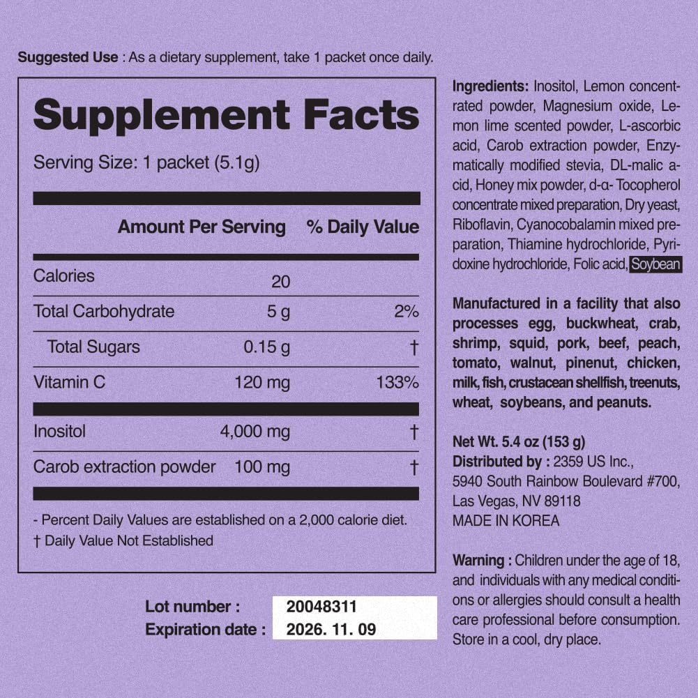 LACTOMEDI Inositol for Women | Hormone Balance & Fertility Support | Progesterone Increase | 40:1 Ratio | Myo-Inositol 4000mg D-Chiro-Inositol 100mg | 30 Day Supply