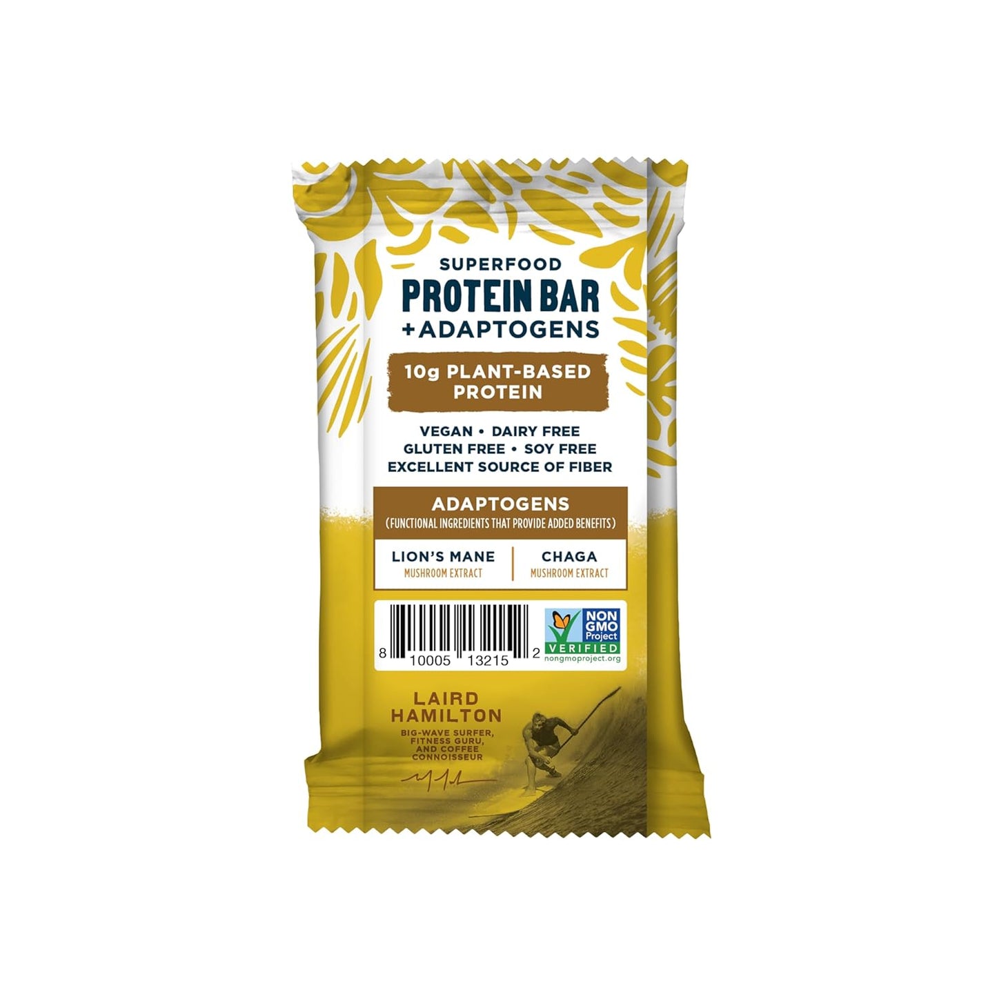 Laird Superfood Lemon Almond Protein Bars - Plant-Based Protein with Real Ingredients, Functional Mushrooms, 10g Protein, 6g Fiber, Non-GMO - 10 Count