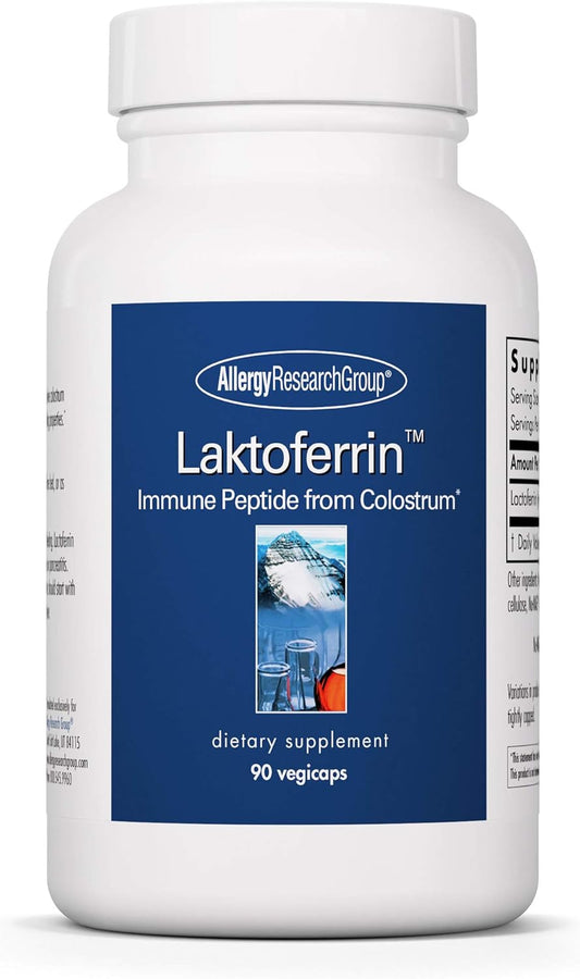 Laktoferrin Supplement with Bovine Colostrum - Immune Support 350mg Vegicaps - 90 Count Bottle