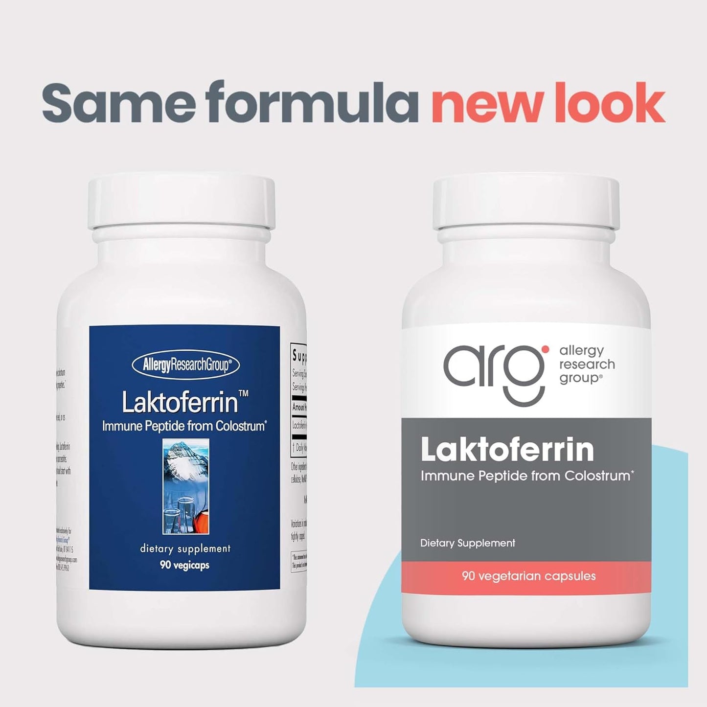 Laktoferrin Supplement with Bovine Colostrum - Immune Support 350mg Vegicaps - 90 Count Bottle