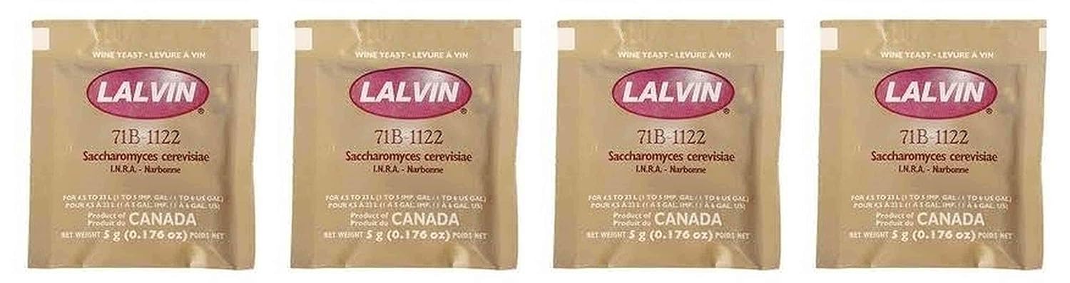 Lalvin 71B-1122 Yeast Multi-Pack - Four Pack for Brewing and Fermentation