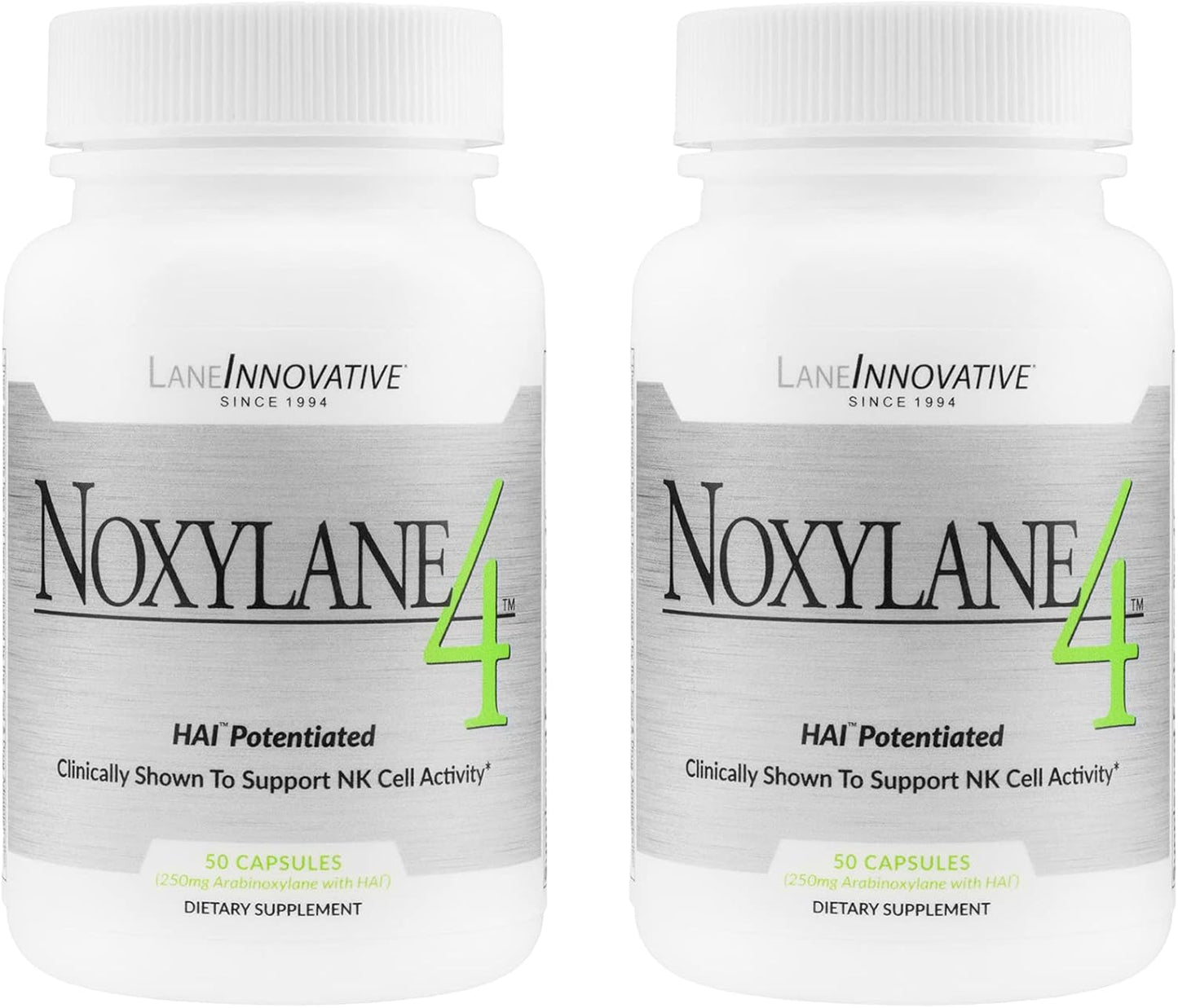 Lane Innovative Noxylane 4 Supplement - Boosts Immune Protection & NK Cell Activity - 25 Servings (2-Pack)