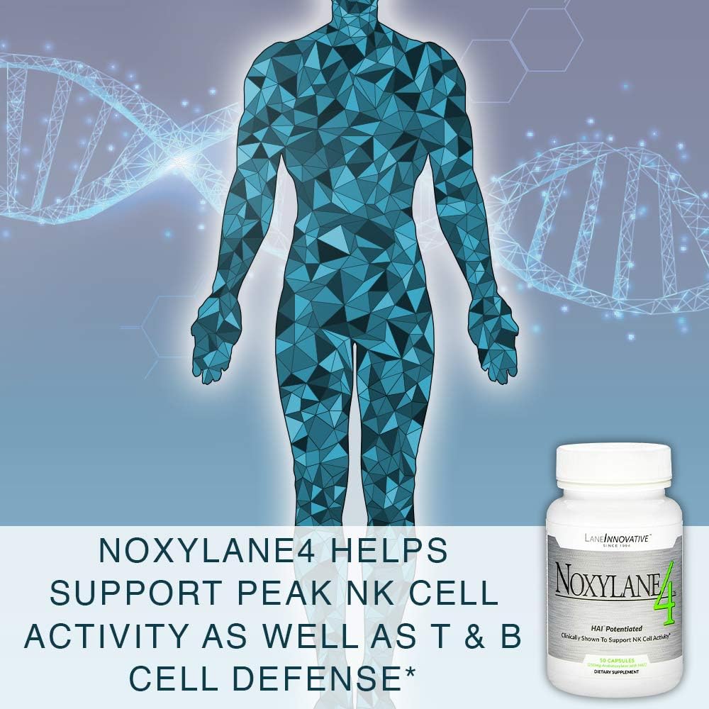 Lane Innovative Noxylane 4 Supplement - Boosts Immune Protection & NK Cell Activity - 25 Servings (2-Pack)