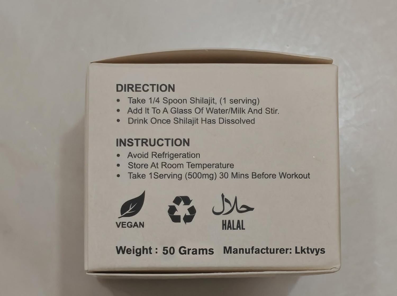 Large 50g Pure Himalayan Shilajit Resin Enriched with Fulvic Acid - Organic Resin for Health Boost and Enhanced Flavor