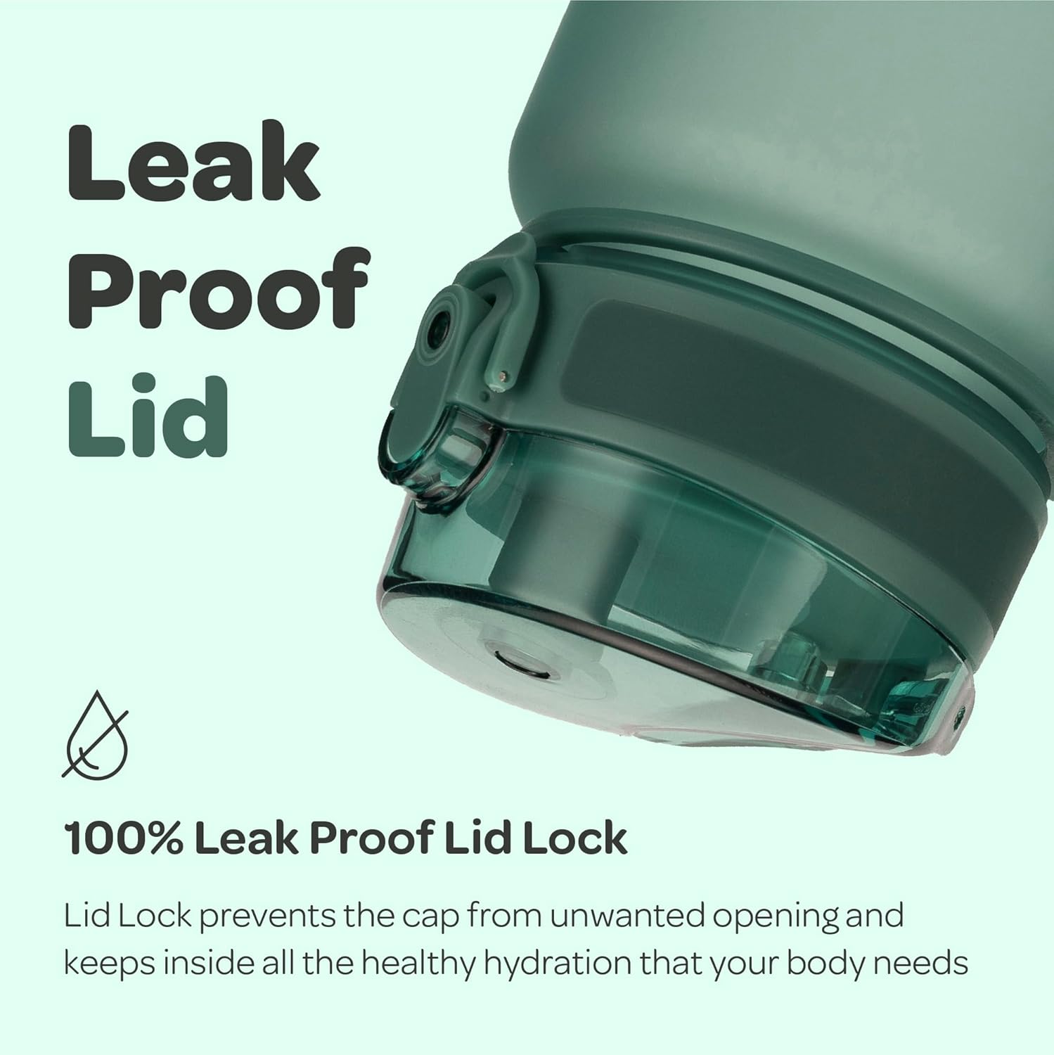 Large BPA-Free Hydracy Water Bottle with Time Marker and Fruit Infuser Strainer - Leak Proof Gym Bottle for Fitness and Outdoors