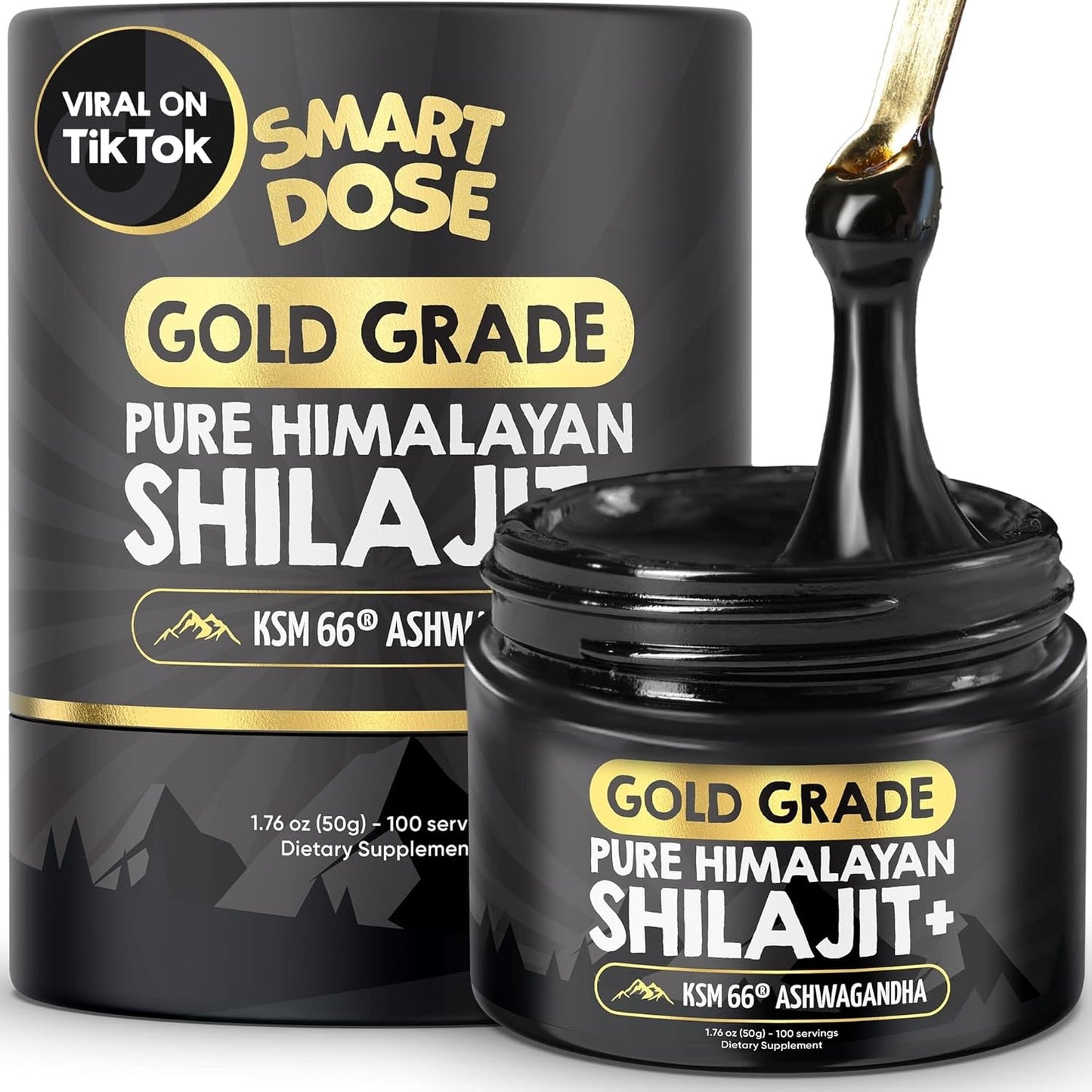 Large Jar of Gold-Grade Himalayan Shilajit Resin with 85% Fulvic Acid - 125 Servings - US Lab Tested for Purity