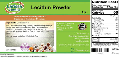 Larissa Veronica Lecithin Powder 1oz (Pack of 3) - ZIN 526527 - Top Quality Supplement