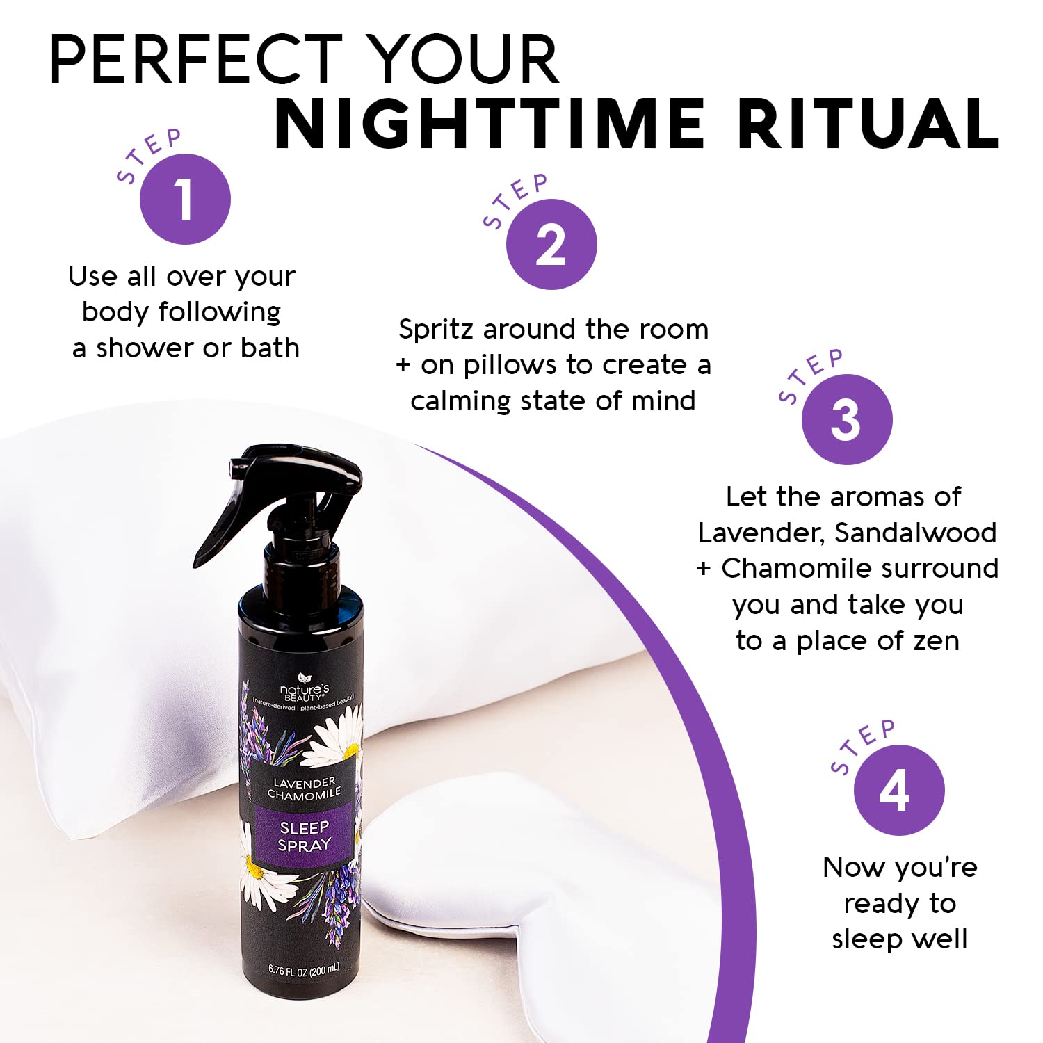 Lavender Chamomile Sleep Spray Multi-Pack - Premium Room & Pillow Mist with Coconut, Jojoba, & Moringa Seed Oils for Relaxation and Better Sleep - 6.76 fl oz (2 Pack)