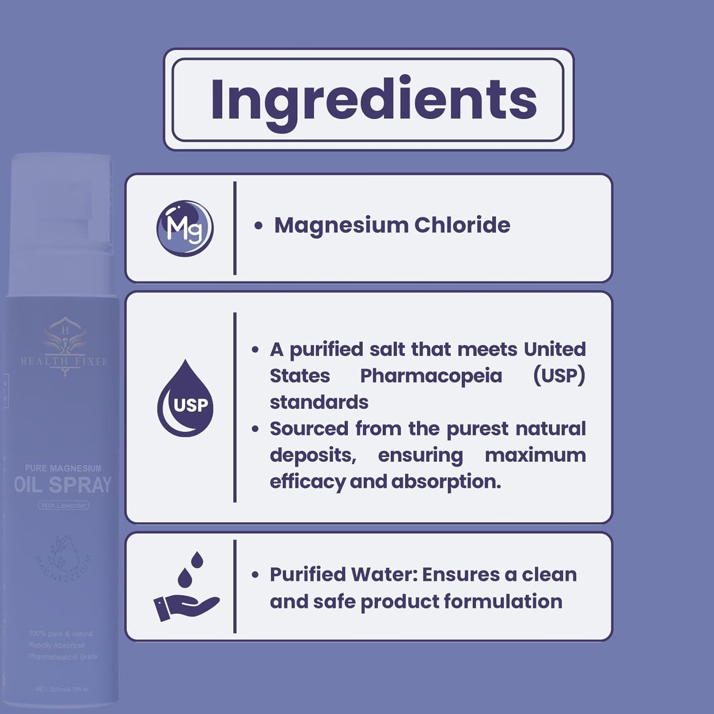 Lavender Magnesium Oil Spray for Muscle, Joint Health & Sleep - 200ml Bottle for Leg Cramps Relief & Nourished Skin