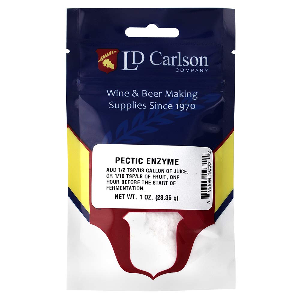 LD Carlson Pectic Enzyme Powder - 1 oz., White - High-Quality Enzyme for Wine and Cider Making