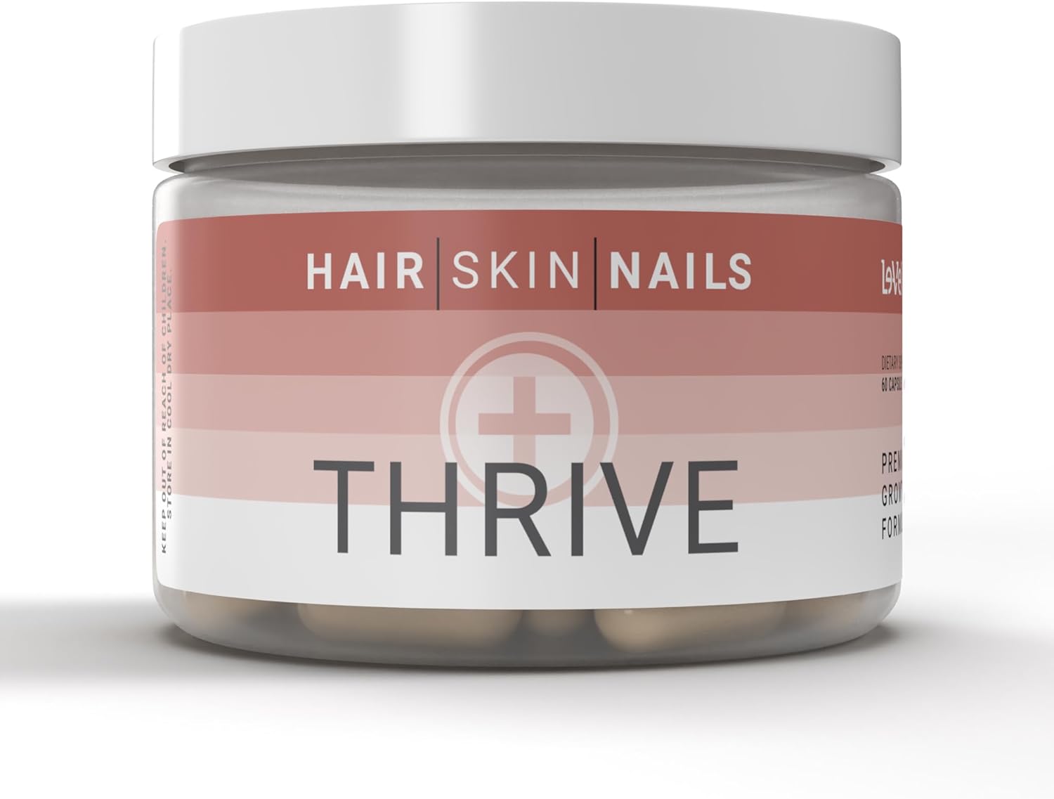 Le-Vel Thrive Plus Hair, Skin, Nails Supplement with Collagen, Keratin, and Ashwagandha for Beauty and Joint Health