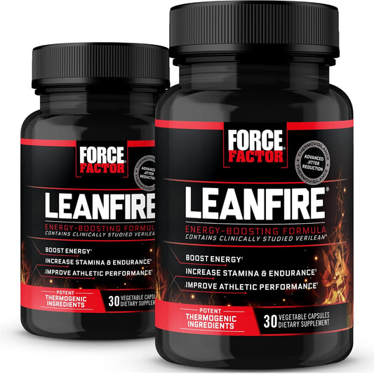 LeanFire Pre Workout Energy Pills - Boost Energy, Build Muscle, Improve Performance - 60 Count