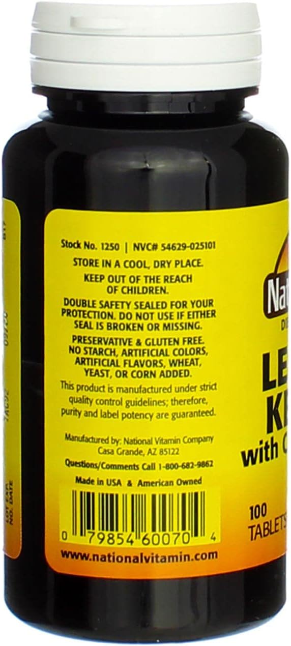 Lecithin Kelp-B6 with Apple Cider Vinegar 100 Tablets - Natural Blend (Model: 079854600704)