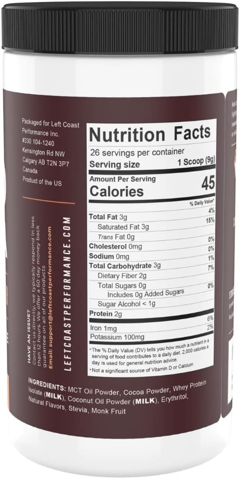 Left Coast Performance Coconut MCT Oil Liquid & Keto Coco Drink Mix Bundle - 32oz & 8.5oz