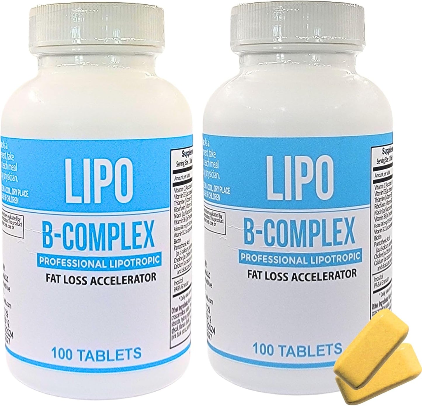 Legere Pharmaceuticals Lipo BC 100 Tablets - Twin Pack with 200 Tablets Total for Slimming Formula and Energy Boost