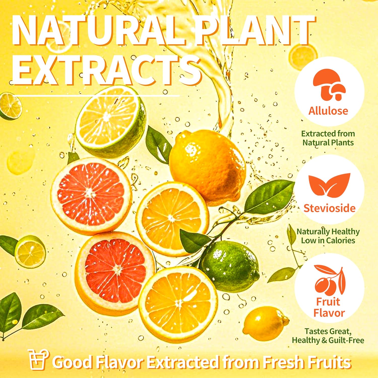 Lemon Electrolyte Drink Mix with Zero Sugar - Hydration Powder Packets with 10 Electrolytes, Vitamins - Non-GMO, Gluten Free, Vegan - 16 Servings