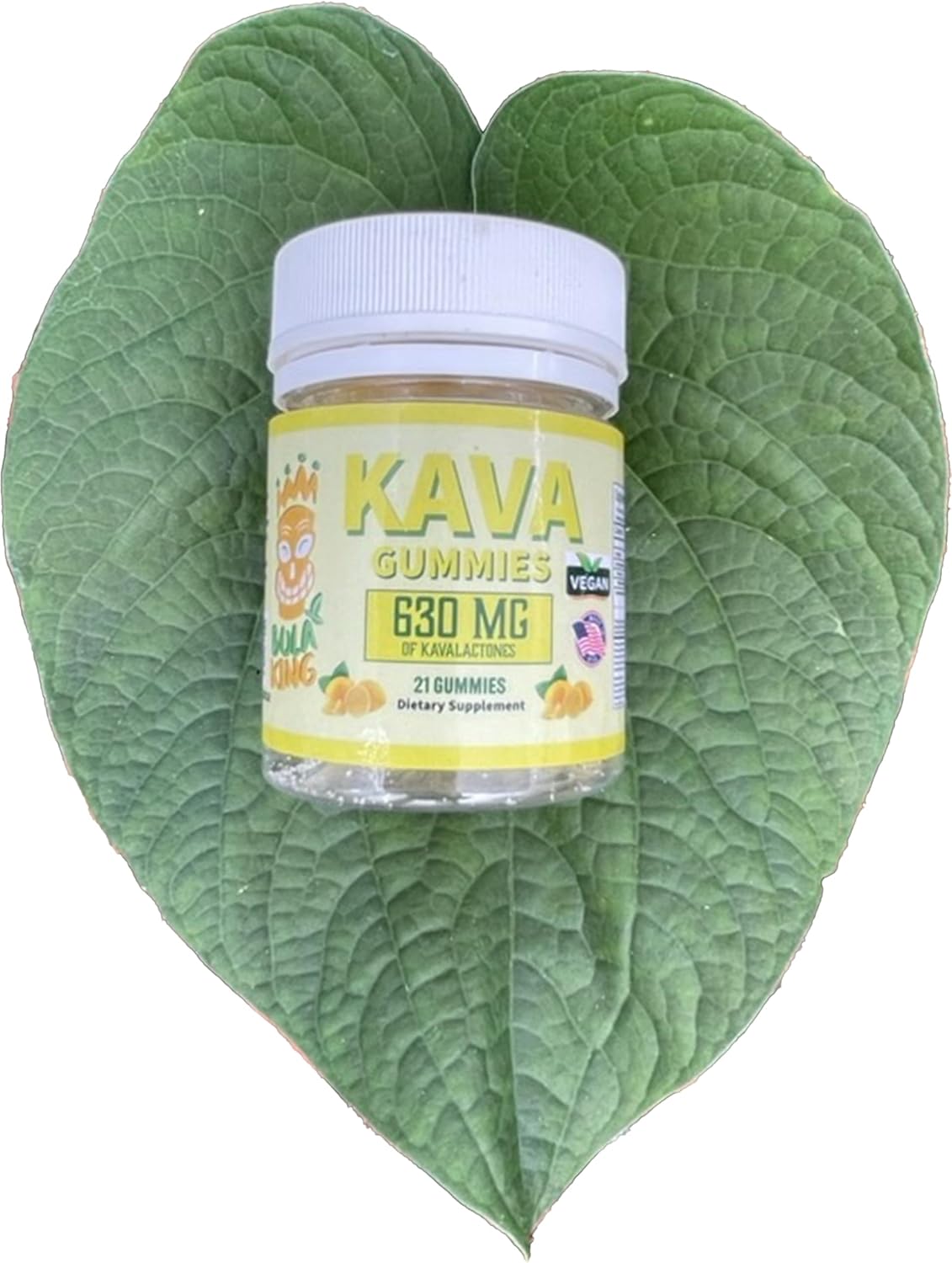 Lemon Flavored Bula King Kava Gummies - Relaxation and Stress Relief Supplement