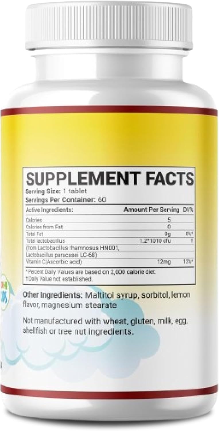 Lemon Flavored Organic Kids Probiotics for Ages 4-12 | Halal Children's Probiotic with Digestive Support | Promotes Gut Health and Wellness with 1 Daily Serving