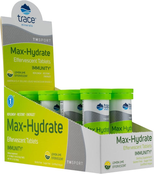 Lemon Lime Electrolyte Drink Supplement for Immune Health & Muscle Cramp Relief - 80 Servings