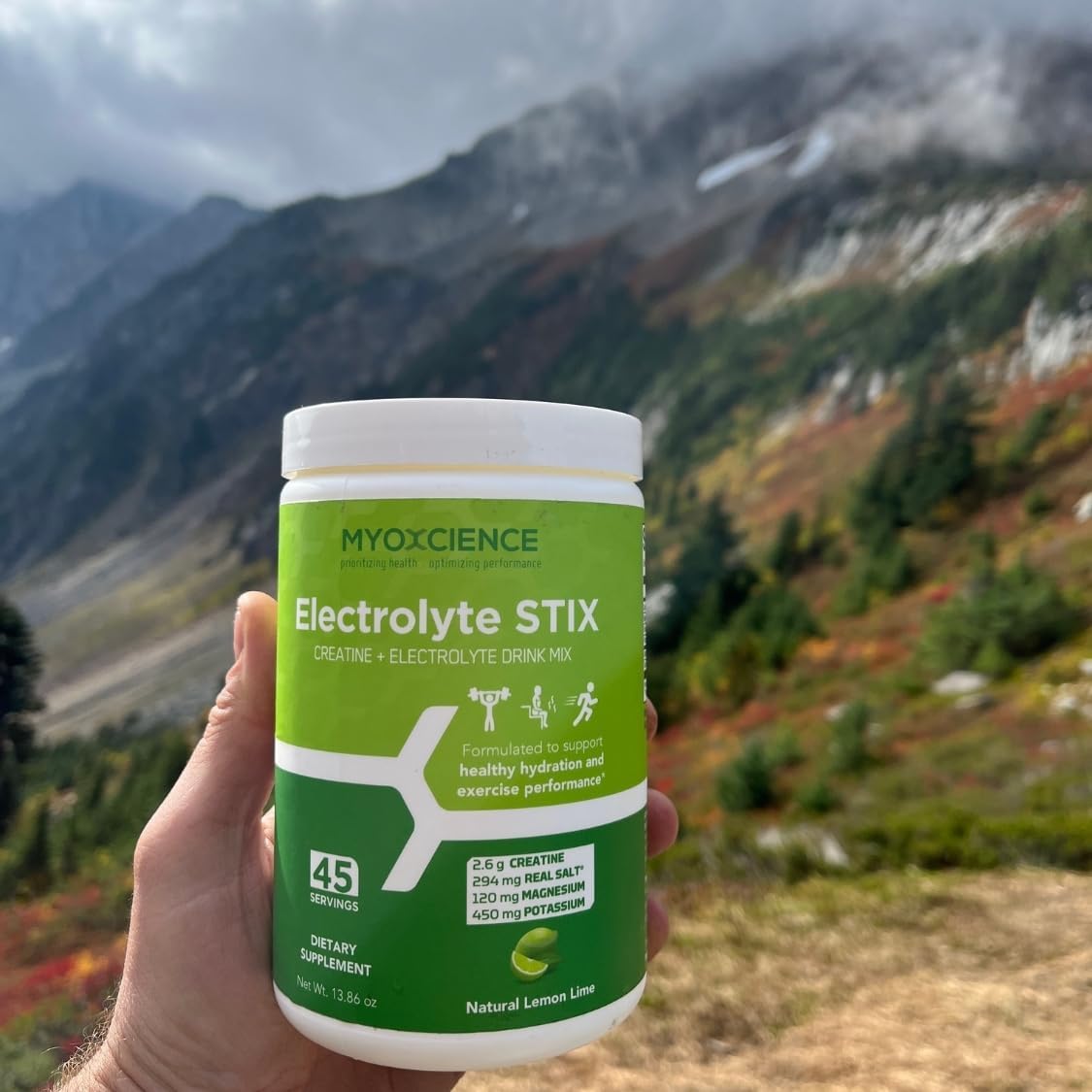 Lemon Lime Electrolyte Stix with Creatine for Exercise Recovery & Muscle Development - 45 ct Jar