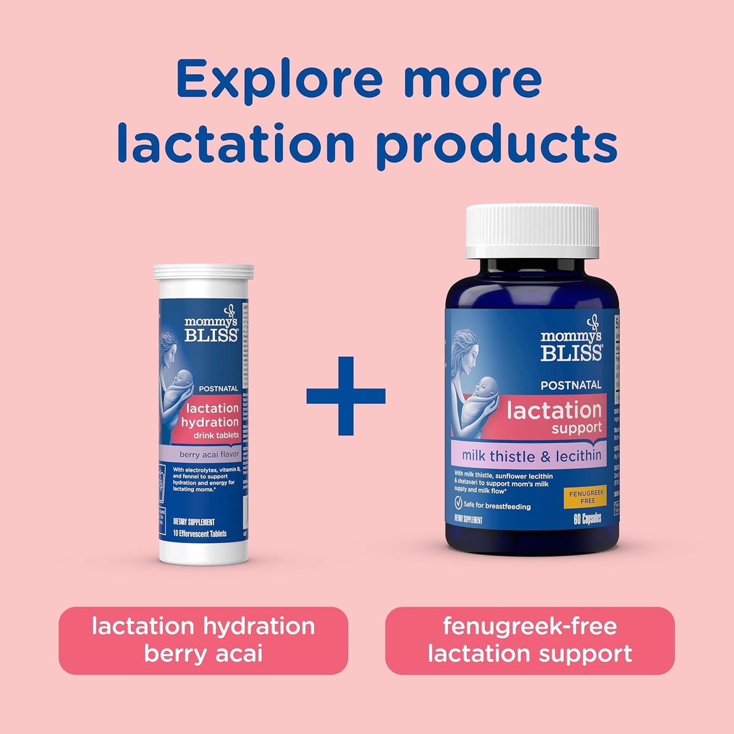 Lemon Lime Lactation Hydration Drink Tablets with Electrolytes & B Vitamins - 1 Pack (10 Tablets) for Breastfeeding Moms by Mommy's Bliss