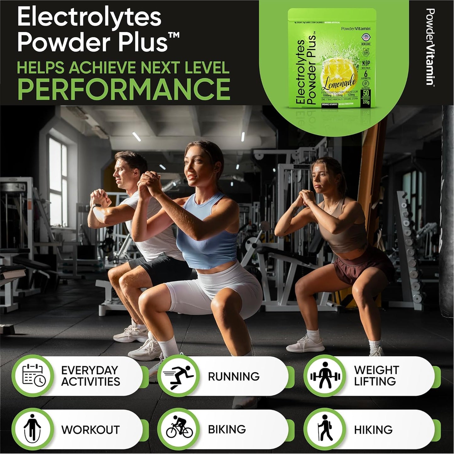 Lemonade Hydration Powder with Electrolytes, 0 Calorie Keto-Friendly Drink Mix (50 Servings)