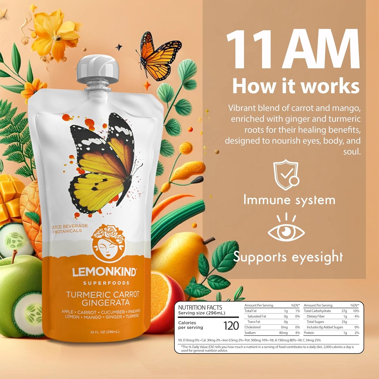 Lemonkind 1-Day Colon Juice Cleanse: Detox & Boost Energy, Reduce Bloating - Vegan, Gluten-Free, Pressed Juices, Women-Owned