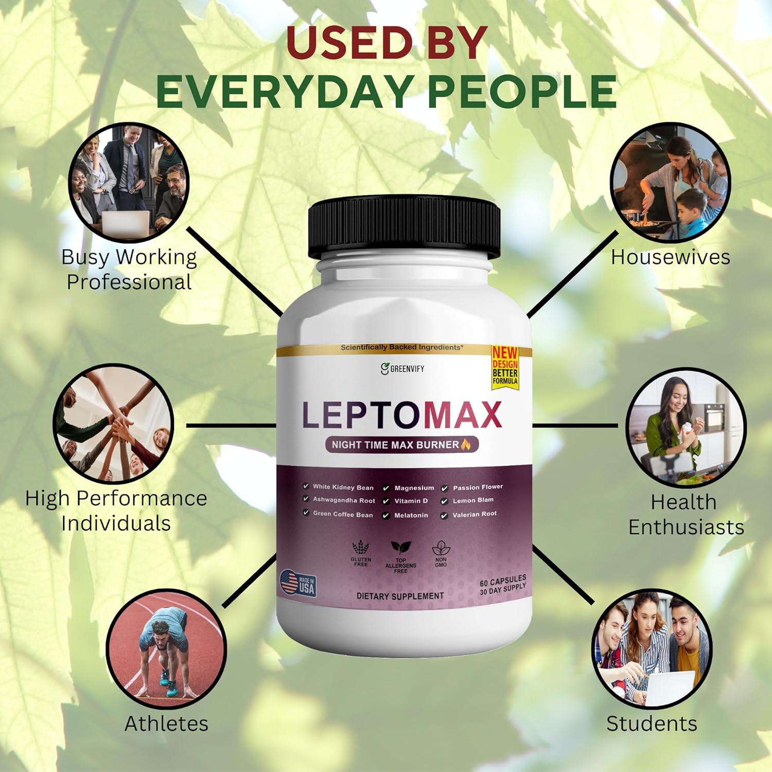LeptoMax Burner: Powerful Anabolic Recovery & Natural Sleep Aid with Magnesium & Ashwagandha